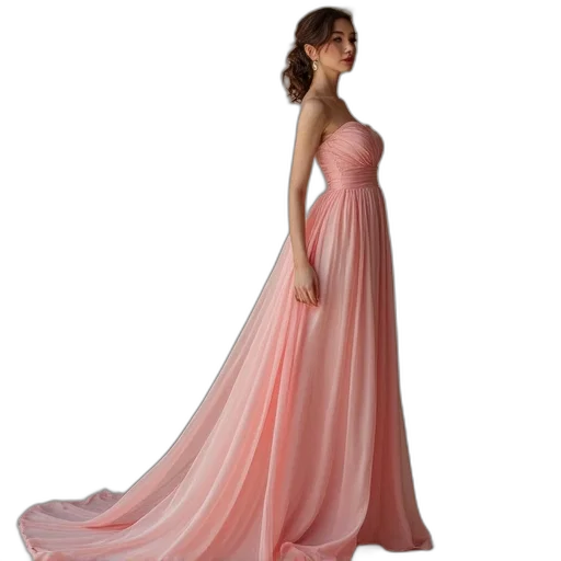 dress, pastel, elegant, sweetheart transparent PNG cut-out