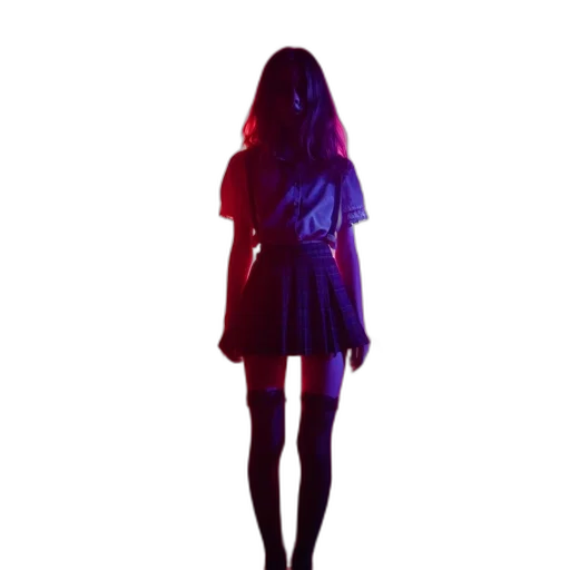 dress, jacket, creature, hair transparent PNG cut-out