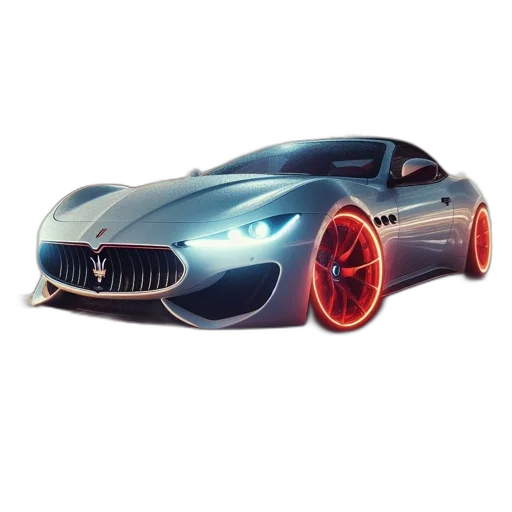 car, 3d render, concept art, photorealistic transparent PNG cut-out