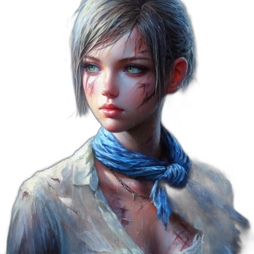 face, staff, jacket, fantasy art transparent PNG cut-out