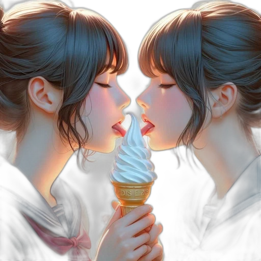 food, photorealistic, anime, vaporwave transparent PNG cut-out
