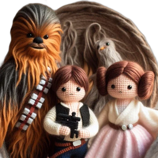 crocheted, characters, star, wars transparent PNG cut-out