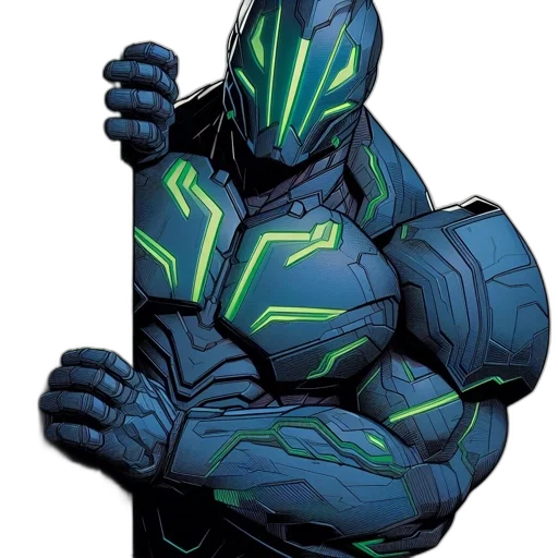 robot, mask, creature, jacket transparent PNG cut-out