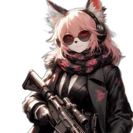 weapon, animal, jacket, mask transparent PNG cut-out