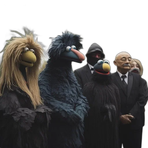 mask, group, muppet-like, characters transparent PNG cut-out