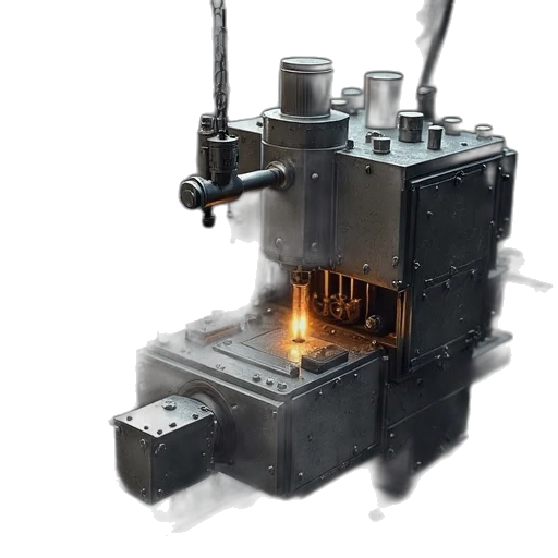 robot, weapon, concept art, 3d render transparent PNG cut-out