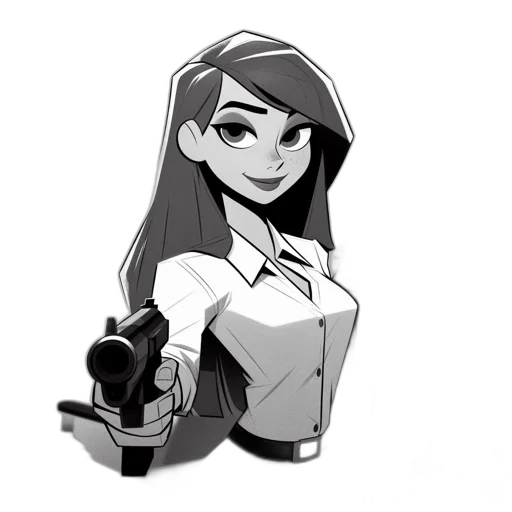 weapon, staff, jacket, robot transparent PNG cut-out