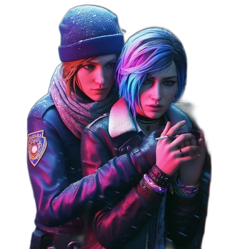 jacket, weapon, hat, cyberpunk transparent PNG cut-out