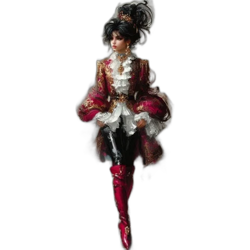 staff, dress, crown, concept art transparent PNG cut-out