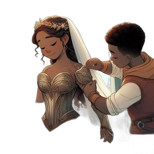 crown, dress, concept art, comic book art transparent PNG cut-out
