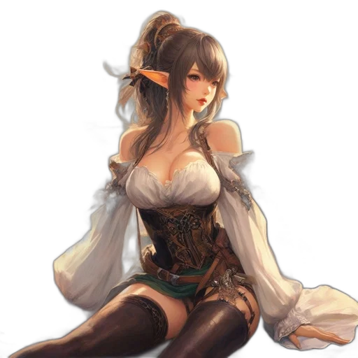 dress, dragon, crown, staff transparent PNG cut-out