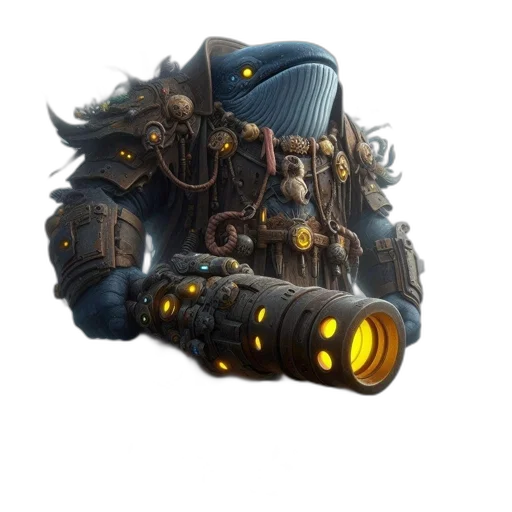 weapon, staff, robot, creature transparent PNG cut-out