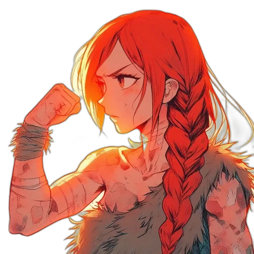 sword, dragon, hair, weapon transparent PNG cut-out