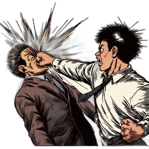 staff, hair, weapon, comic book art transparent PNG cut-out