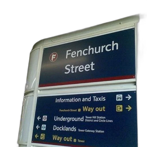 sign, fenchurch, street, directions transparent PNG cut-out