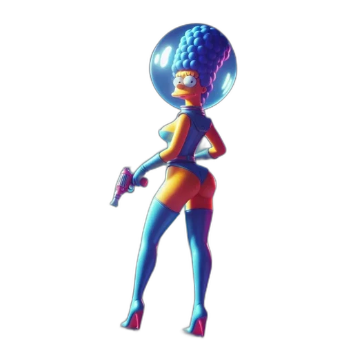 dress, robot, staff, creature transparent PNG cut-out