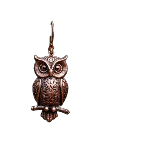 jewelry, staff, copper, owl transparent PNG cut-out