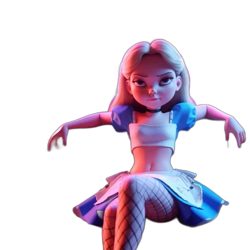 dress, robot, creature, 3d render transparent PNG cut-out