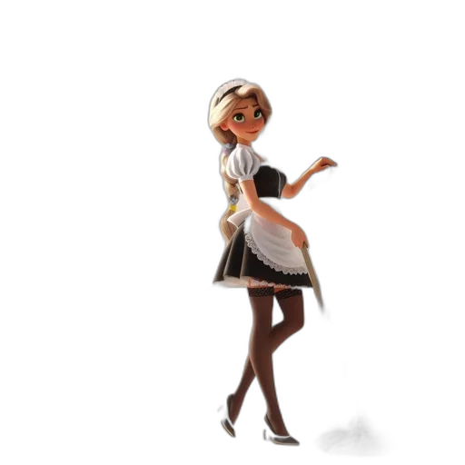 dress, staff, concept art, 3d render transparent PNG cut-out