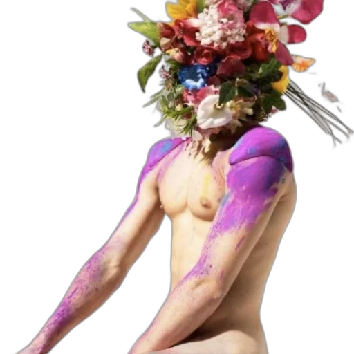 flower, mask, dress, creature transparent PNG cut-out