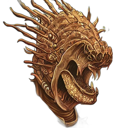 dragon, creature, mask, jewelry transparent PNG cut-out