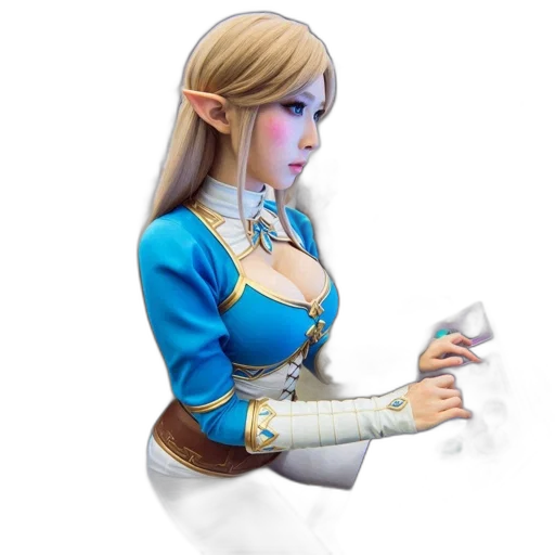 staff, face, dress, jewelry transparent PNG cut-out