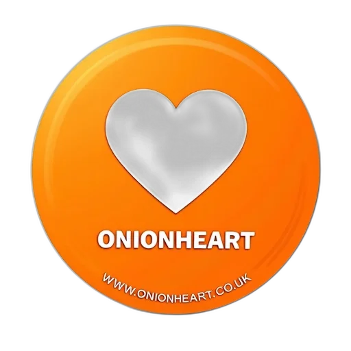 round, orange, sticker, white transparent PNG cut-out