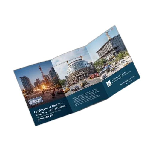 tri-fold, brochure, three, panels transparent PNG cut-out