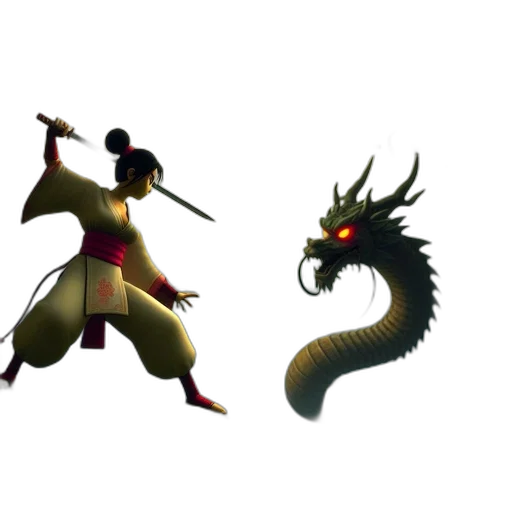 dragon, concept art, 3d render, fantasy art transparent PNG cut-out
