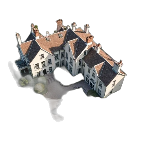 building, crown, 3d render, concept art transparent PNG cut-out