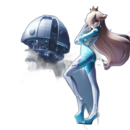 robot, dress, staff, weapon transparent PNG cut-out