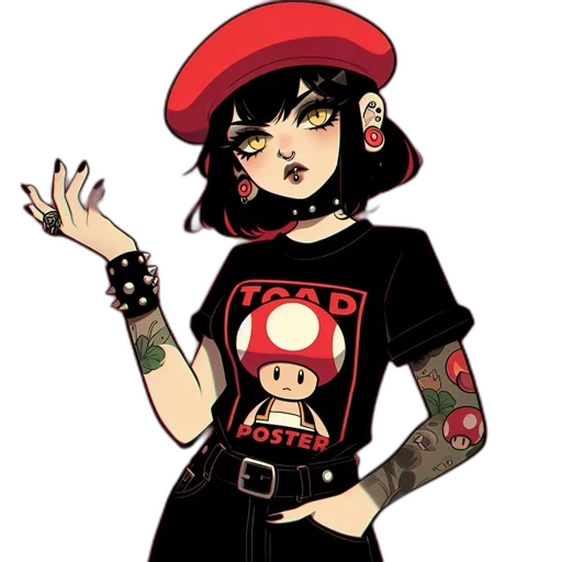 hat, dress, staff, cartoon transparent PNG cut-out
