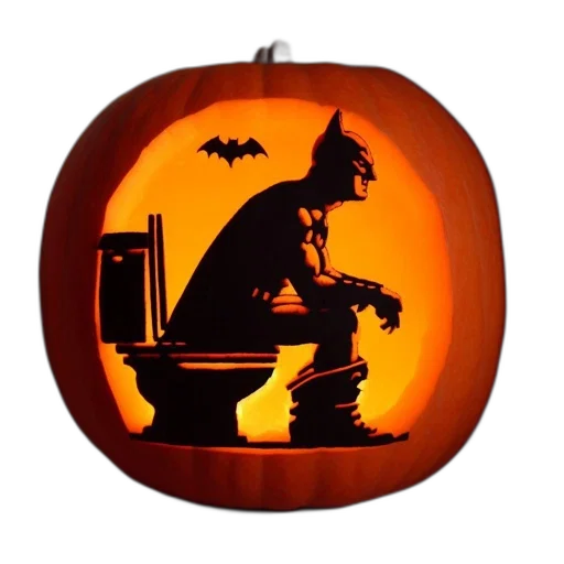 carved, pumpkin, portrays, silhouetted transparent PNG cut-out