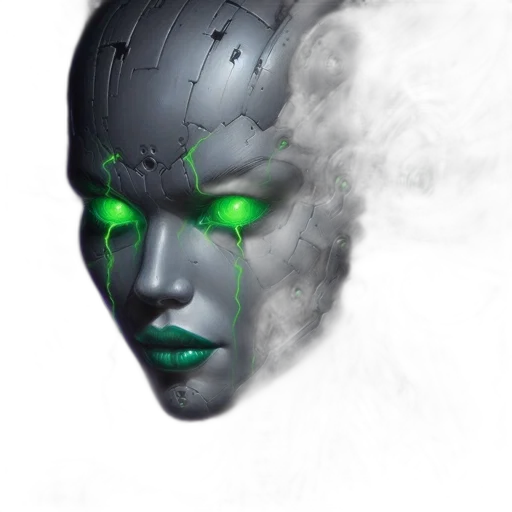 mask, robot, face, creature transparent PNG cut-out