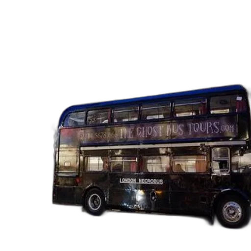 3d render, concept art, black, double-decker transparent PNG cut-out