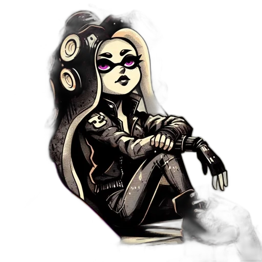 jacket, mask, staff, concept art transparent PNG cut-out