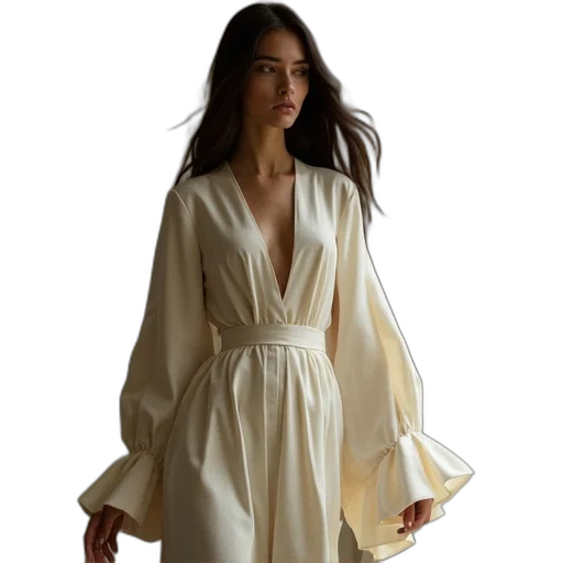 dress, earth tones, narciso, rodriguez transparent PNG cut-out