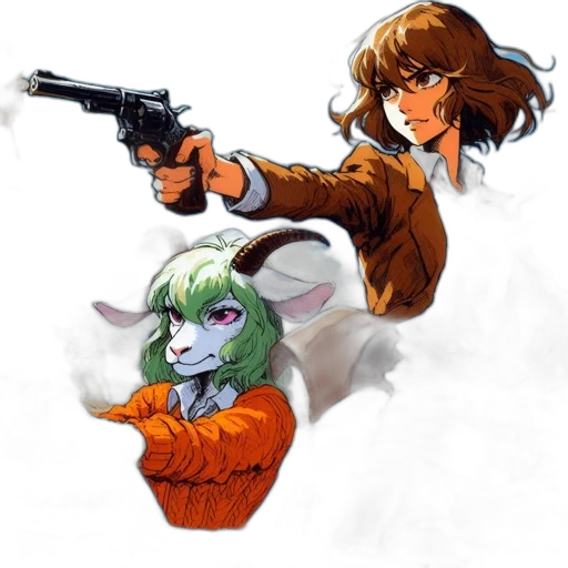 weapon, animal, staff, jacket transparent PNG cut-out