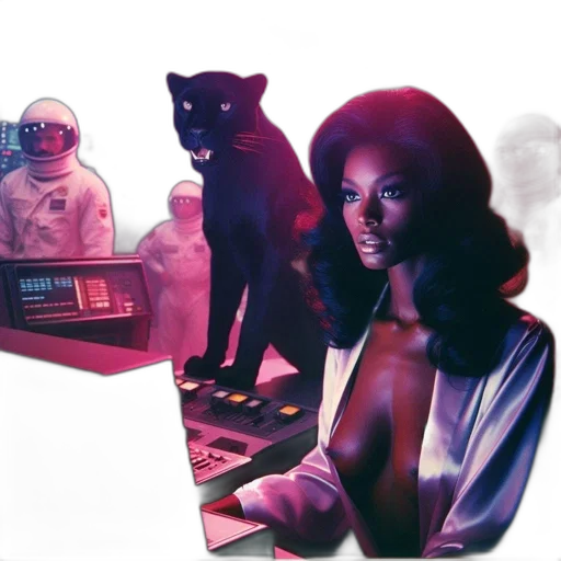 vaporwave, concept art, cyberpunk, outer space transparent PNG cut-out