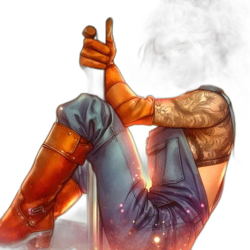concept art, comic book art, fantasy art, cyberpunk transparent PNG cut-out