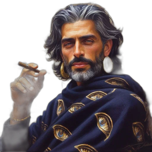 face, staff, jacket, sword transparent PNG cut-out