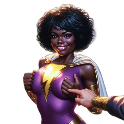comic book art, concept art, woman, curly transparent PNG cut-out
