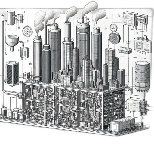 building, robot, concept art, 3d render transparent PNG cut-out