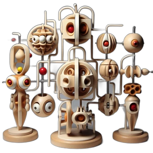 robot, jewelry, concept art, 3d render transparent PNG cut-out