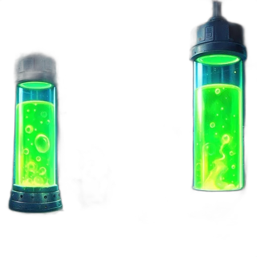 bottle, 3d render, concept art, cyberpunk transparent PNG cut-out