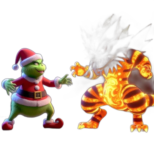 dragon, concept art, 3d render, fire transparent PNG cut-out