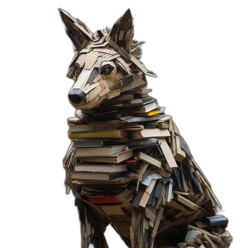 animal, jacket, staff, 3d render transparent PNG cut-out