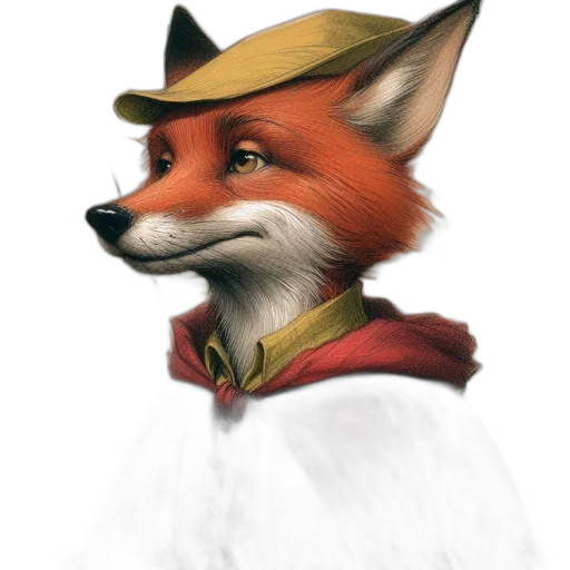 hat, staff, animal, face transparent PNG cut-out
