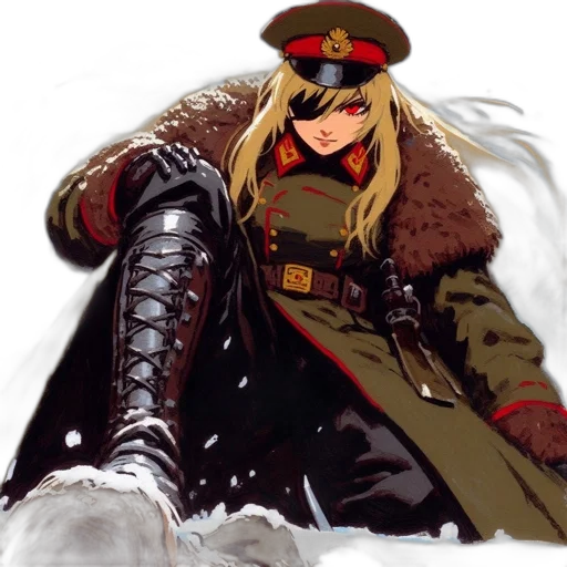 jacket, weapon, hat, staff transparent PNG cut-out