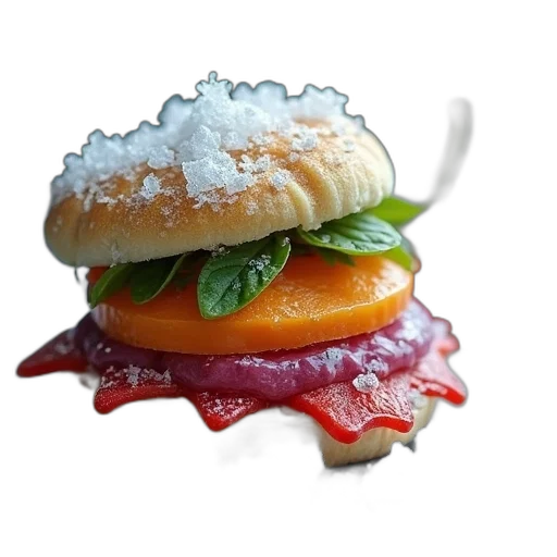 food, crown, photorealistic, 3d render transparent PNG cut-out